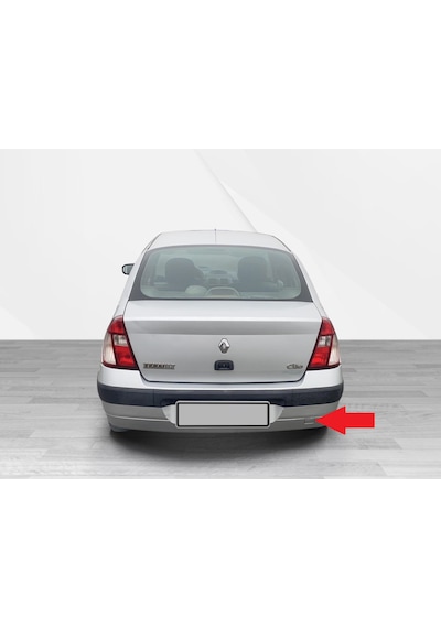 Renault Clio 2 Sedan Arka Tampon Çeki Demiri Kapağı Siyah