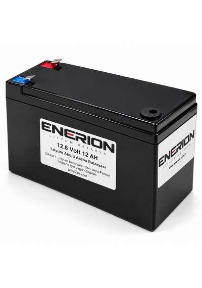 Enerion Çocuk Akülü Araba Bataryası / Aküsü Lifepo4 12v 12ah - Şarj Soketli