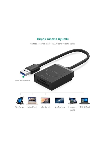 Ugreen USB 3.0 TF SD Kart Okuyucu