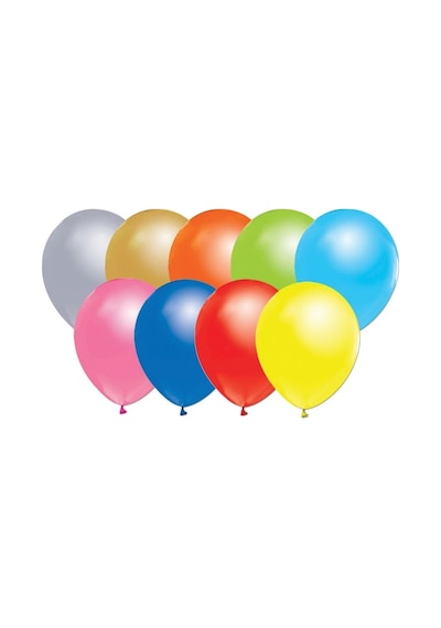 Metalik Balon 12 Inç Baskısız 100 Adet Fuşya