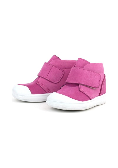 Rakerplus Yoohoo Hakiki Deri Pembe Beyaz Cırtlı Kız Bebek Bot Pembe