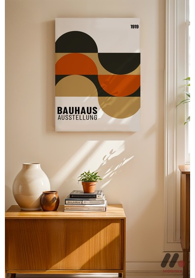Bauhaus Ausstellung 1919 Afişi, Çerçevesiz Yüksek Kalite Duvar Afişi - Modern Ev Dekorasyonu