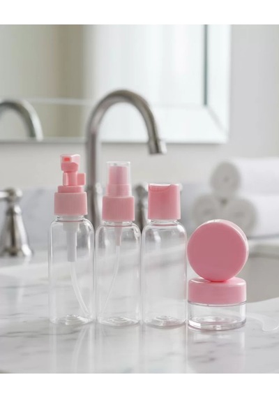 Taşınabilir 5 Li Seyahat Kozmetik Şişe Seti 30 Ml Sızdırmaz Çok Renkli