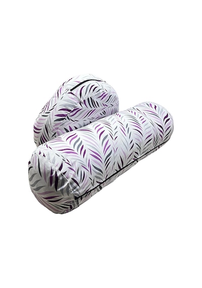 Remege Damla Desen Meditasyon Minderi Bolster Minderi İkili Set Mor Mr8