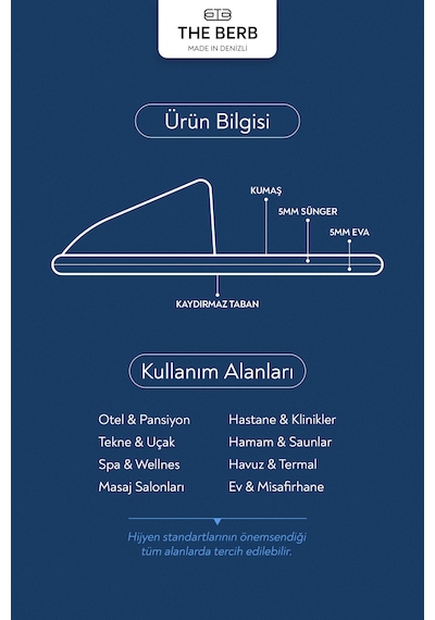 10 Çift Beyaz Tek Kullanımlık Premium Otel&spa Terliği Kaydırmaz Tabanlı