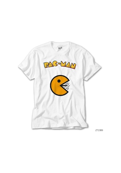 Pac-Man Beyaz Tişört Beyaz