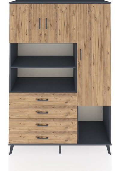 Hyperion Dolap 8 Raflı 4 Çekmeceli 3 Kapaklı 132x44x195 Antrasit-çam/çam Atlas Çam/atlas Çam - Antrasıt Hyperion Dolap 8 Raflı 4 Çekmeceli 3 Kapaklı 132x44x195 Antrasit-çam/çam Atlas Çam/atlas Çam - Antrasıt