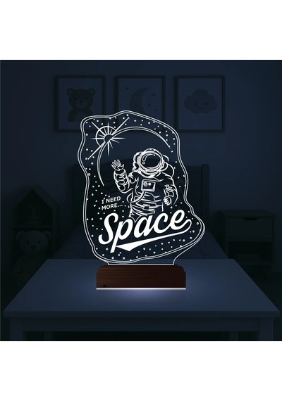 Luvivia Astronot Space Cosmos 3d Lamba - Masa Gece Lambası Şeffaf