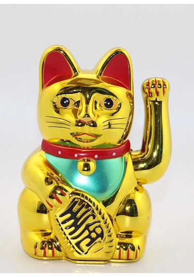 Maneki Neko Feng Shui Bereket Şans Mutluluk Çağıran Şans Kedisi Pilli Hareketli Pati Feng Shui Büyük