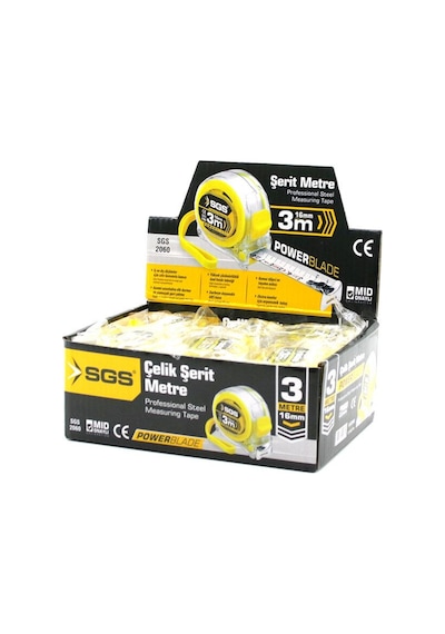 12 Adet 3mt X 16mt Şeffaf Stoplu Şerit Metre 4915