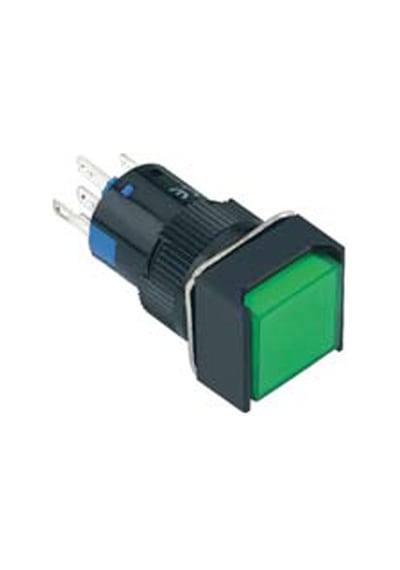 16mm Kalıcılı Butonlar 2no/2nc 8p Led Voltajı 10v 24v Ve 220v Kare Kırmızı