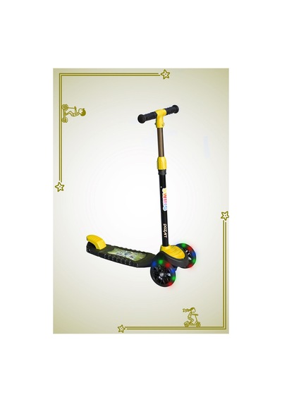 Scooter Yeni Swing 3tekerli Led Işıklı 40kğ Kapasiteli 3+yaş Uygun Sarı