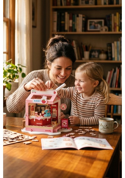 Milkshake Minyatür Maket Ev Seti Rolife Strawberry Milk Box