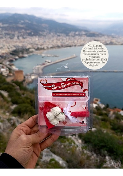 Seni Seviyorum Yazılı Mini Buketi Aynalı Hot Flowerss