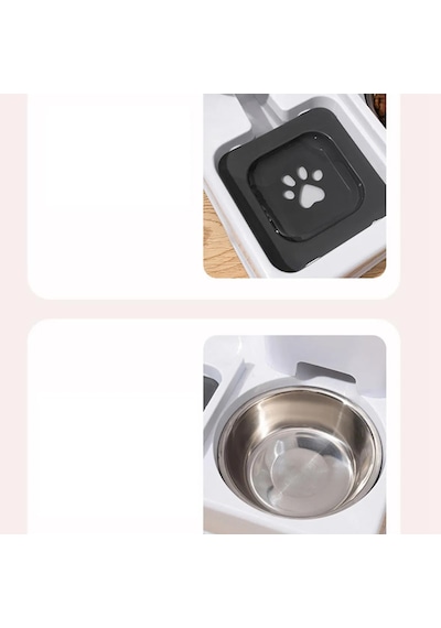 Monozone 2in1 Otomatik Evcil Hayvan Mama Su Kabı Kedi Ve Köpek Mama Su Sebili 750g Mama 1l Su