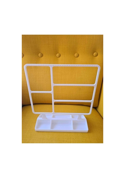 Küpe Organizer Standı Çok Katlı Küpe Askılığı Ve Takı Düzenleyici Dekoratif Stand Beyaz