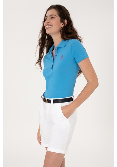 U.S. Polo Assn. Kadın Turkuaz Basic Tişört 50300896-VR093