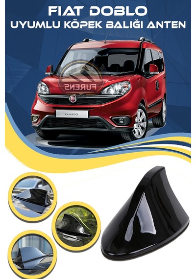 Fiat Doblo Uyumlu Oto Balık Sırtı Anten Elektrikli Köpekbalığı Balina Tavan Anteni