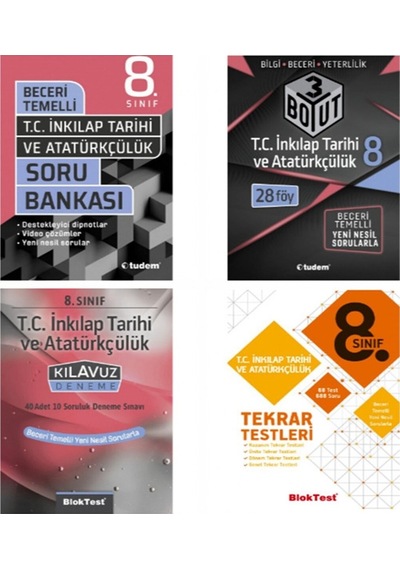 Tudem Yayınları 8.sınıf T.c. İnkılap Tarihi Ve Atatürkçülük Seti