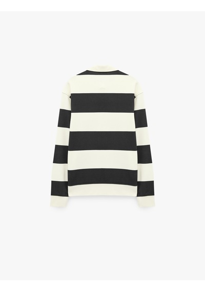 Koton Uzun Kollu Rahat Kalıp Çizgili Düğmeli Polo Yaka Sweatshirt Lacivert Çizgili 7wam70058mk Koton Uzun Kollu Rahat Kalıp Çizgili Düğmeli Polo Yaka Sweatshirt Lacivert Çizgili 7wam70058mk