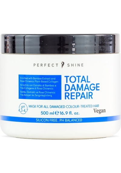 Perfect Shine Total Damage Repair Yıpranmış Saçlar İçin Bambu Ve Gül Özlü Onarıcı Güçlendirici Saç Maskesi 500ml