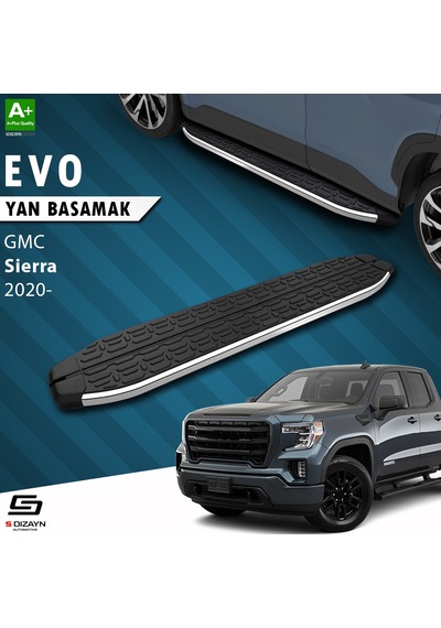 S-dizayn Gmc Sierra 5 Uzun Şase Evo Krom Yan Basamak 253 Cm 2020 Üzeri