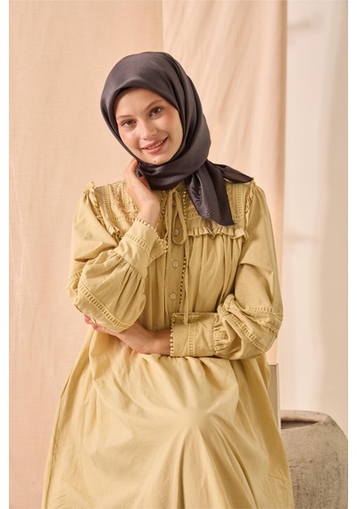Silk Home Düz Shiny Eşarp 75006-79 füme