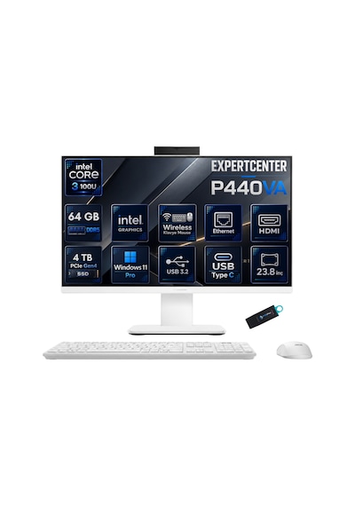 Asus ExpertCenter P440VA P440VA-KC38512W0DRNP28 Core 3-100U 64 GB 4 TB SSD 23.8'' W11P All In One Bilgisayar Asus ExpertCenter P440VA P440VA-KC38512W0DRNP28 Core 3-100U 64 GB 4 TB SSD 23.8'' W11P All In One Bilgisayar