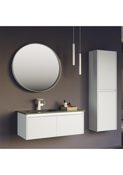 Orka Lisbon 90 Cm Mdf Mat Beyaz Banyo Dolabı Takımı Ve Boy Dolabı Beyaz Orka Lisbon 90 Cm Mdf Mat Beyaz Banyo Dolabı Takımı Ve Boy Dolabı Beyaz