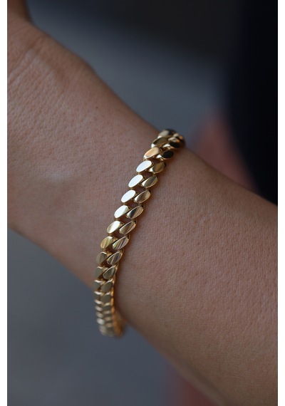 Yenigün Kuyumculuk 14 Ayar Altın Gurmet 8 Mm Bileklik Blk27469 Altın