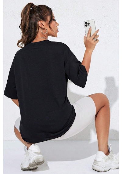 Unisex Brooklyn Baskılı Tasarım Tshirt Siyah Unisex Brooklyn Baskılı Tasarım Tshirt Siyah