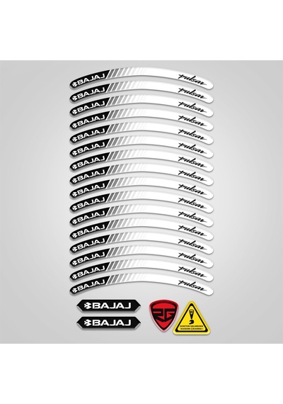 Bajaj Pulsar 3D Reflektif Yansıtma Özellikli Damla Jant Şeridi