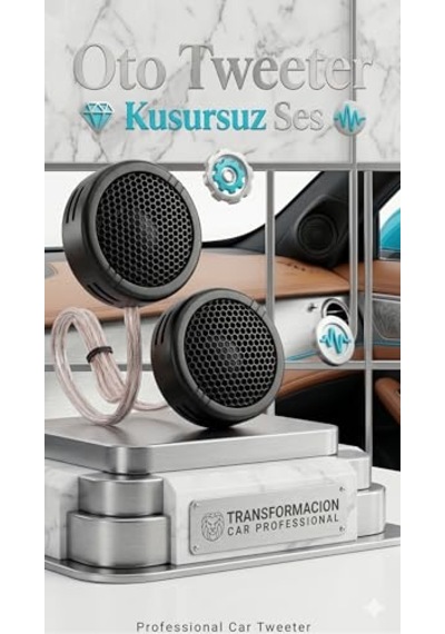 Ts-s250 Tweeter Seti, 350w, 3,5 Cm Kompakt Tasarım, Kristal Netliğinde Tiz Ses, Araç İçi Kullanım, 1 Çift 2 Adet