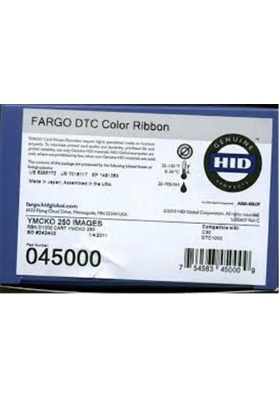 Fargo 045030 Dtc1250e Ymcko Renkli Ribbon Tek Yüze 300 Renkli Baskı 1