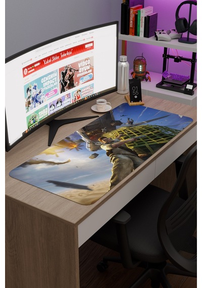 Uncharted Kaymaz Dikişli Kauçuk Oyuncu Mousepad V4 - 90x40 Xxl Gaming Mouse Pad Fare Altlığı