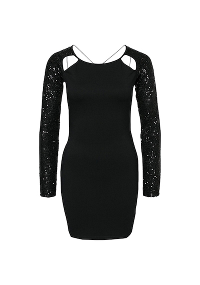 Fashion Cocktail Cross Çarpı Sırt Dekolte Tasarımlı Uzun Kollu Pullu Gece Abiye Elbise Siyah Fashion Cocktail Cross Çarpı Sırt Dekolte Tasarımlı Uzun Kollu Pullu Gece Abiye Elbise Siyah