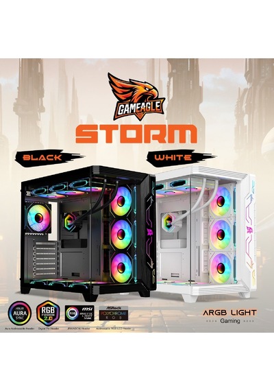 Gameagle Storm Bilgisayar Kasası / 850w + 80 Power / 360 Mm Sıvı Soğutma Dereceli Beyaz
