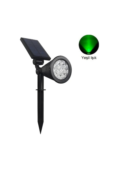 Forlife 18watt Solar Çim / Bahçe Aydınlatma Armatürü Yeşil Işık