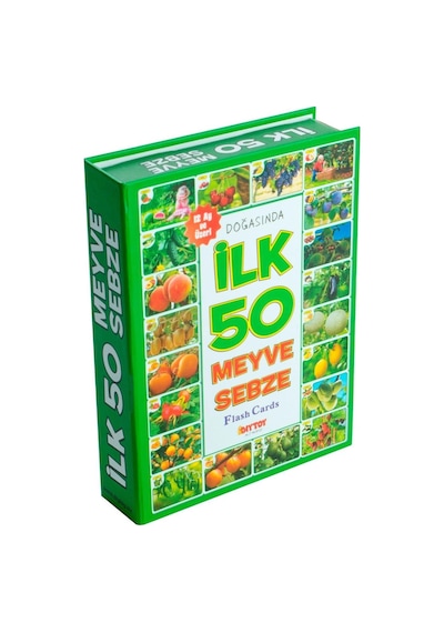 İlk 50 Meyve Ve Sebze Zeka Kartları Eğitici Kartlar Flash Card