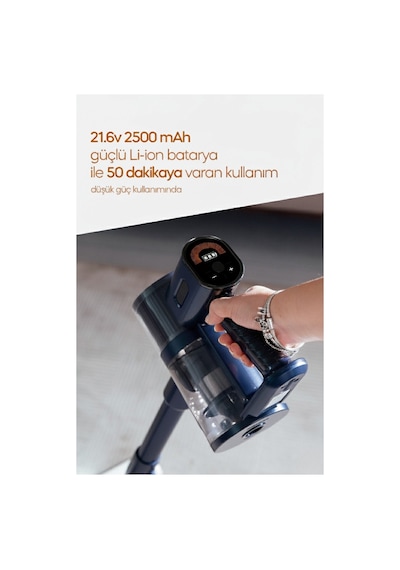 Sinbo BLDC  SVC-8620 Motorlu Dikey Kablosuz Şarjlı Led Aydınlatmalı Süpürge