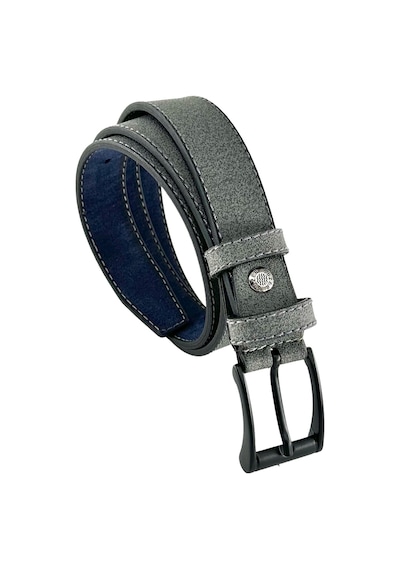 Gri Çocuk Boy Suni Deri Dikişli Model 3 Cm.lik Garson Klasik Kemer Okul Kemeri - G15 001