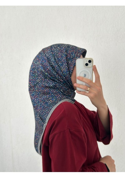 Armine Nostalji Tivil İpek Eşarp 9013-10 lacivert
