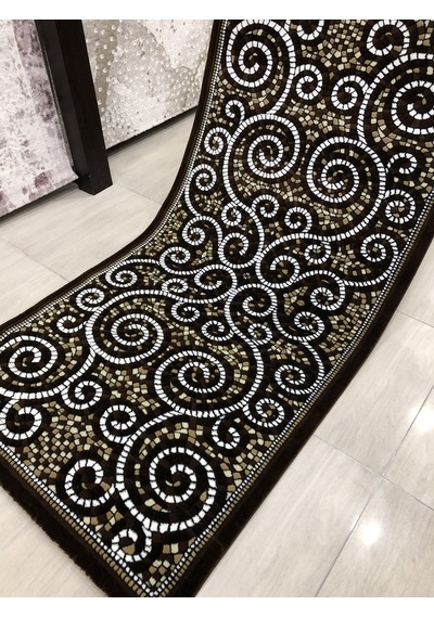 Saray Halı Doğadan 10910 V 100X200 Kahve Taşlı 2 Metre Yolluk !