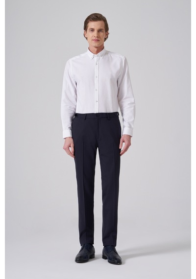 Morven Erkek Lacivert Slim Fit Tokalı Pantolon 26mc003017200 Lacivert