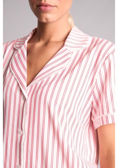 Defacto Regular Fıt Kısa Kollu 2li Softshell Kırmızı Pijama Takımı I3489ax26aurd197 Kırmızı-rd197