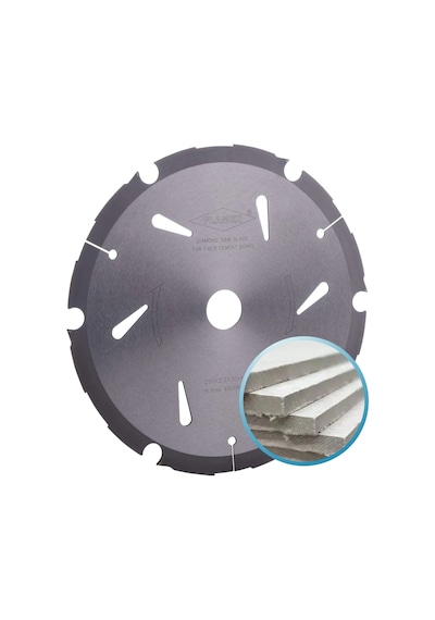 Flamex 255x2.2x30mm 6 Diş Pcd Dairesel Fibercement Kesim Testeresi Betopan, Hekimboard, Ekobord