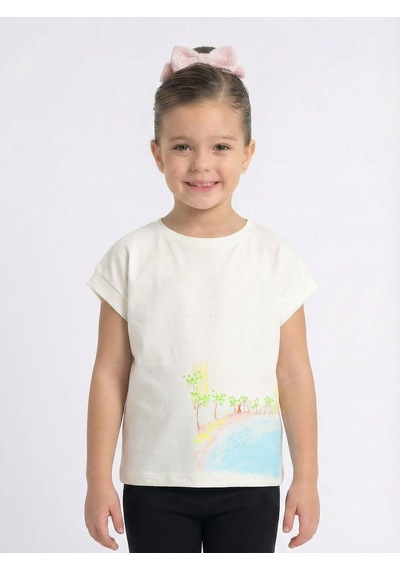 Xo Kids Kız Çocuk Tişort 1-4 Yaş 38628 Ekru