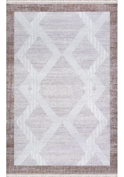 Merinos Halı Rodin 60896 070 Serisi Akrilik Salon Oturma Yatak Odası Halısı Krem - Kahve