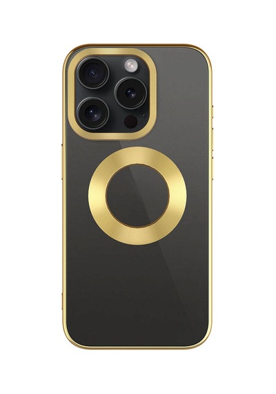 Zore İphone 15 Pro Max Uyumlu Tek Kamera Çerçeveli Logo Gösteren Nvth Omega Kılıf-titanyum
