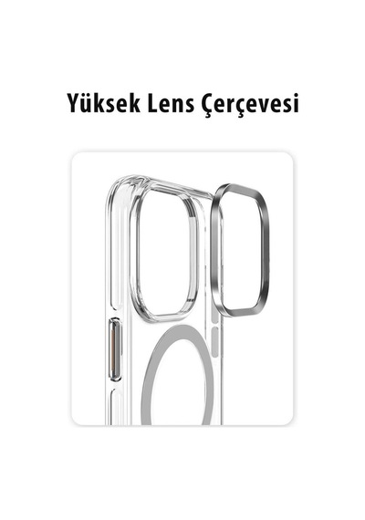 Joko Apple İphone 15 Pro Max Kılıf Crystal Magsafe Kapak
